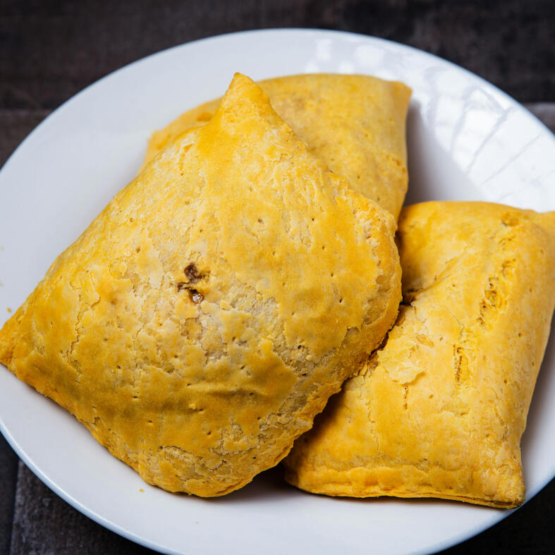 Flaky pastry filled with seasoned ground beef